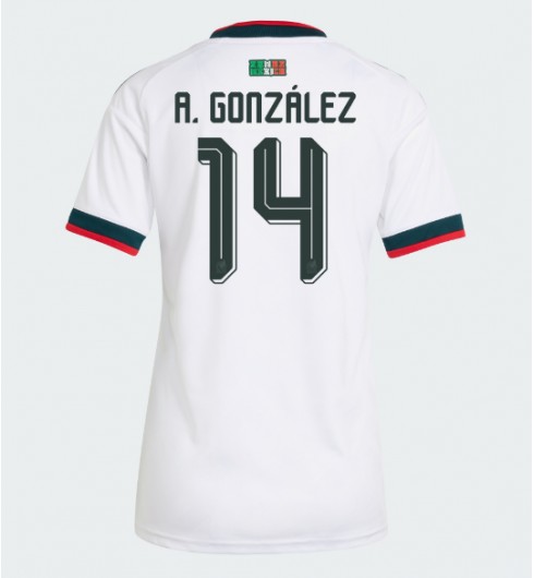 Mexiko Armando Gonzalez #14 Venkovní Dres pro Dámské MS 2026 Krátký Rukáv Mexiko Armando Gonzalez #14 Venkovní Dres pro Dámské MS 2026 Krátký Rukáv